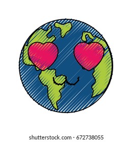 Planet earh cartoon