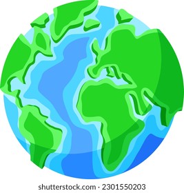 Planeta Tierra 3d sobre fondo blanco. Globe