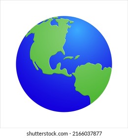 Planet Earth. 3d vector icon. Space design elements.