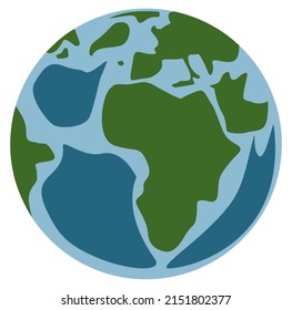 Planet earth Africa continent vector illustration.