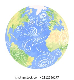 Planet Earth, Atlantic Ocean Air Masses Movement