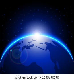 planet earth background, science and technology concept, vector design