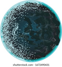 Espacio azul negro planeta tierra 