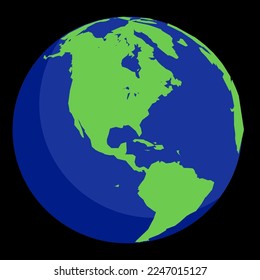 planet earth in black space