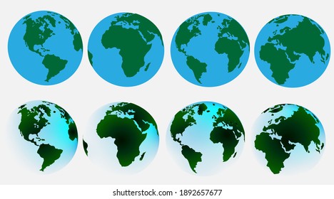 planet earth, in blue-green tones