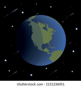 planet earth card from space