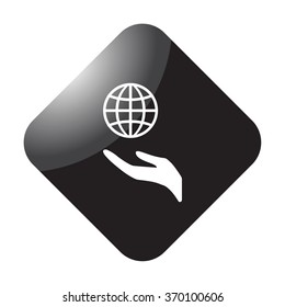 Planet Earth care simple icon on colorful background