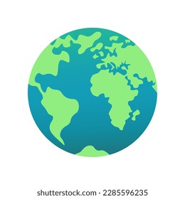 Planet Earth. Clipart. Isolated earth globe on a white background. Vector illustration.