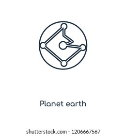 Planet earth concept line icon. Linear Planet earth concept outline symbol design. This simple element illustration can be used for web and mobile UI/UX.