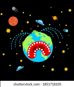 Planet earth is crying. planet is in pain