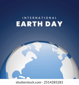 Planet Earth Day for Banner, poster and card design. Vector illustration