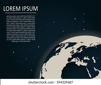 Planet Earth in deep space