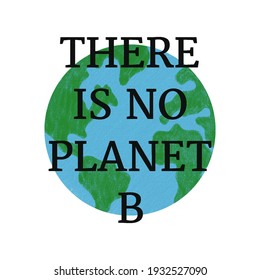 Planet earth eco poster. Earth day concept minimal style, world environment day theme. Vector illustration