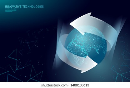 Planet Earth ecological problems solution concept. Nature protection save environment careful global eco project. Middle east Africa Europe side countries. World technology vector illustration