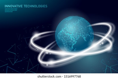 Planet Earth ecological problems solution concept. Nature protection save environment careful global eco project. Middle east Africa Europe side countries. World technology vector illustration