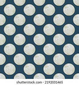 Planet earth engraved seamless pattern. Vintage sphere of world in hand drawn style. Sketch texture for fabric, wallpaper, textile, print, title, wrapping paper. Vector illustration.