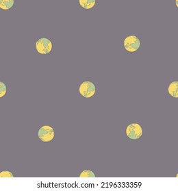 Planet earth engraved seamless pattern. Vintage sphere of world in hand drawn style. Sketch texture for fabric, wallpaper, textile, print, title, wrapping paper. Vector illustration.