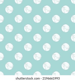 Planet earth engraved seamless pattern. Vintage sphere of world in hand drawn style. Sketch texture for fabric, wallpaper, textile, print, title, wrapping paper. Vector illustration.