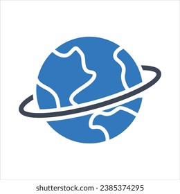 Planet-Erde-Äquator-Vektorsymbol