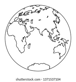 Planet Earth, flat icon for design and decoration.