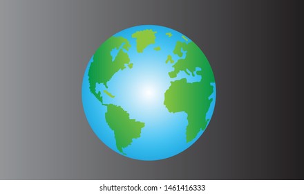 Planet Earth Flat Illustration Vector