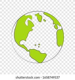 Tierra plana. Continentes. Vector