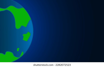 Planet earth flat style with free space or copy space, earth day banner