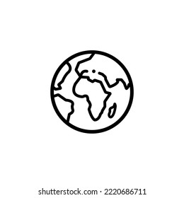 Planet earth flat vector icon
