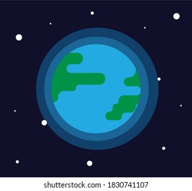 ilustración del vector plano planetario