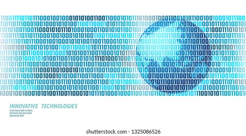 Planet Earth global data exchange binary code. Security payment personal information glowing business concept world map Asia Europa Australia India China Japan vector illustration