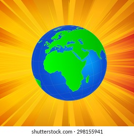 Planet Earth Globe - African/European Side
