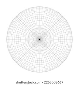 Planet Earth globe grid of meridians and parallels, or latitude and longitude. 3D vector illustration