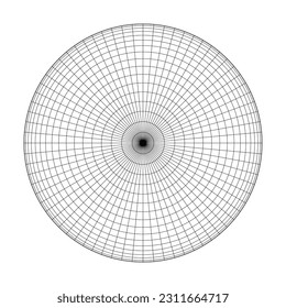 Planet Earth globe grid of meridians and parallels, or latitude and longitude. 3D vector illustration