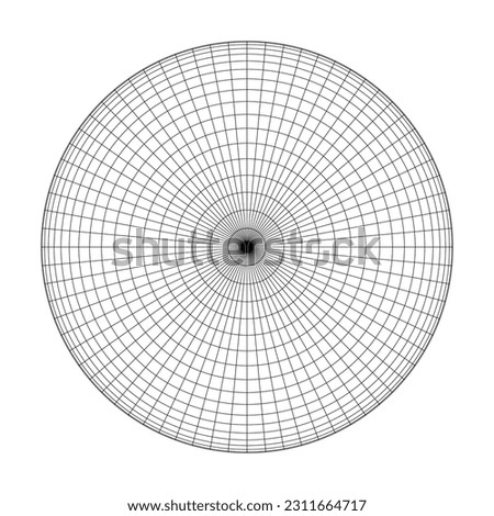 Planet Earth globe grid of meridians and parallels, or latitude and longitude. 3D vector illustration