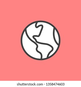 Planet earth globe icon