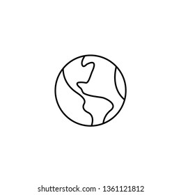 Planet earth globe icon