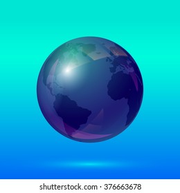 Planet Earth. Earth globe icon. Globe of the world. Vector illustration.