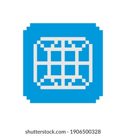 Planet Earth globe pixel art icon. Design for mobile app, web, logo. Isolated vector illustration.8-bit sprite.