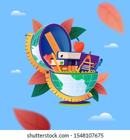 Planet earth globe. School concept.