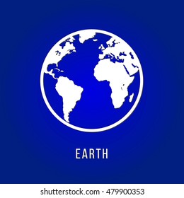 Planet Earth, Globe Symbol. Vector Illustration