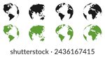 Planet Earth Globe Vector Icon. World Map