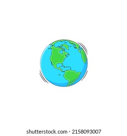 Planet Earth. The globe. Vector illustration