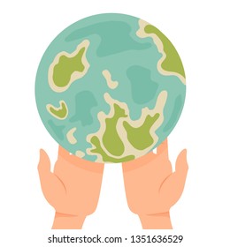 planet earth in hands