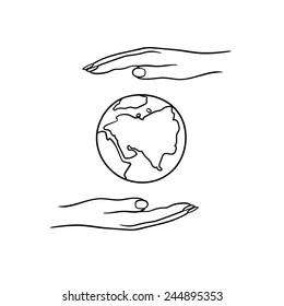 Planet Earth In Hands