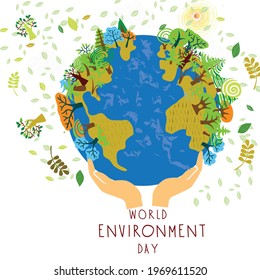 Planeta Tierra En Manos. Ilustración del vector
