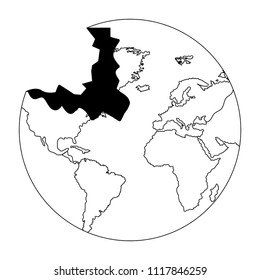 planet earth with hole