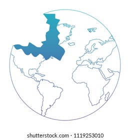 planet earth with hole