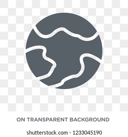 Planet earth icon. Planet earth design concept from Ecology collection. Simple element vector illustration on transparent background.