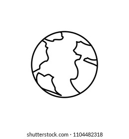 planet Earth icon. Element of web icon for mobile concept and web apps. Thin line planet Earth icon can be used for web and mobile. Premium icon on white background