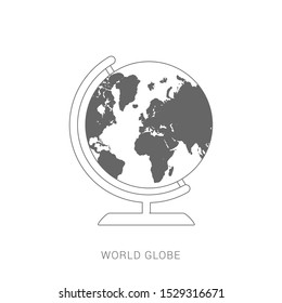 Planet Earth icon. Flat planet Earth icon. Flat design vector illustration